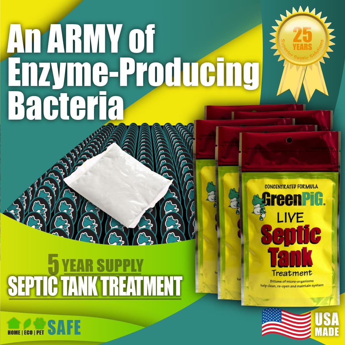 Septic Tank Treatment Packets – Septic-Safe Enzyme Treatment for Preventative Ma