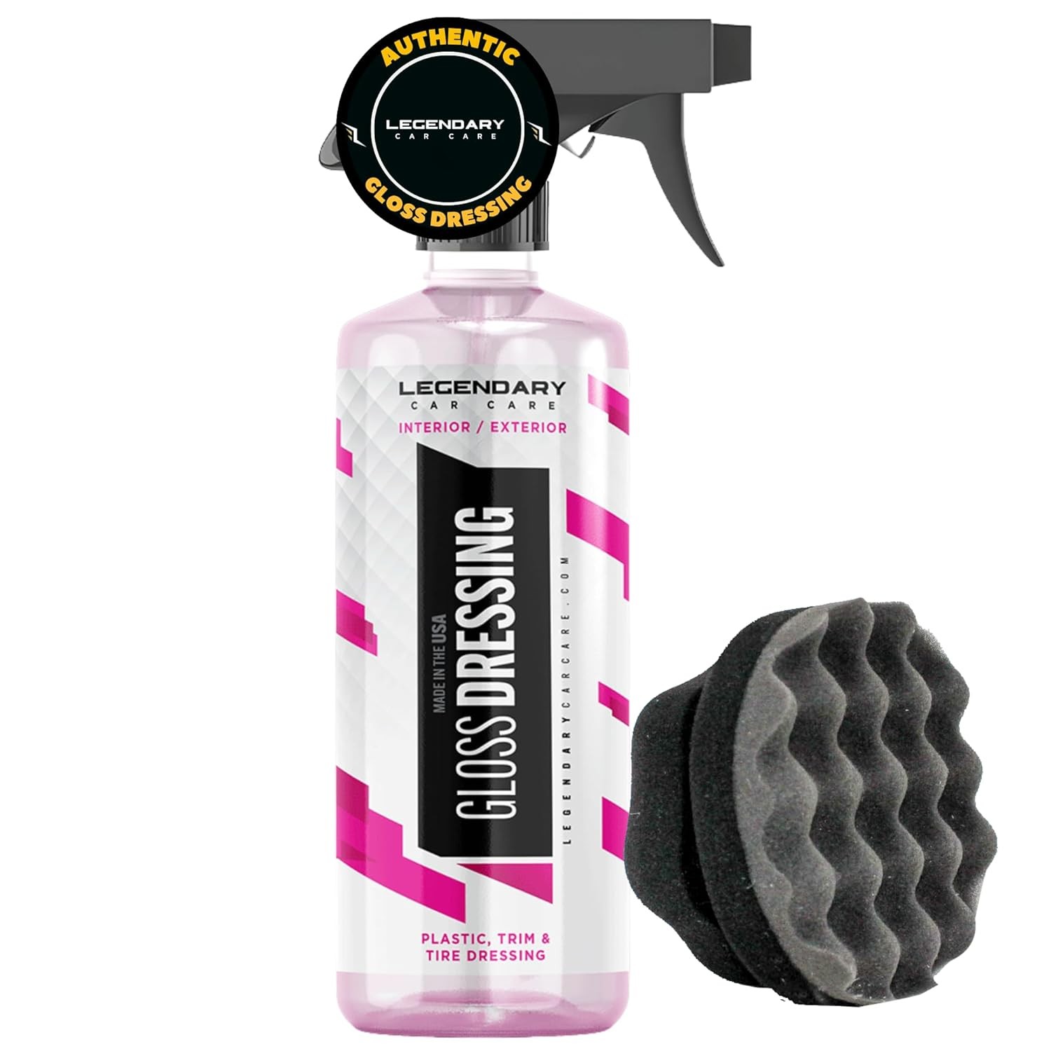 Tire Shine Spray 16oz Gloss Tire Dressing & Plastic Trim Restorer Kit