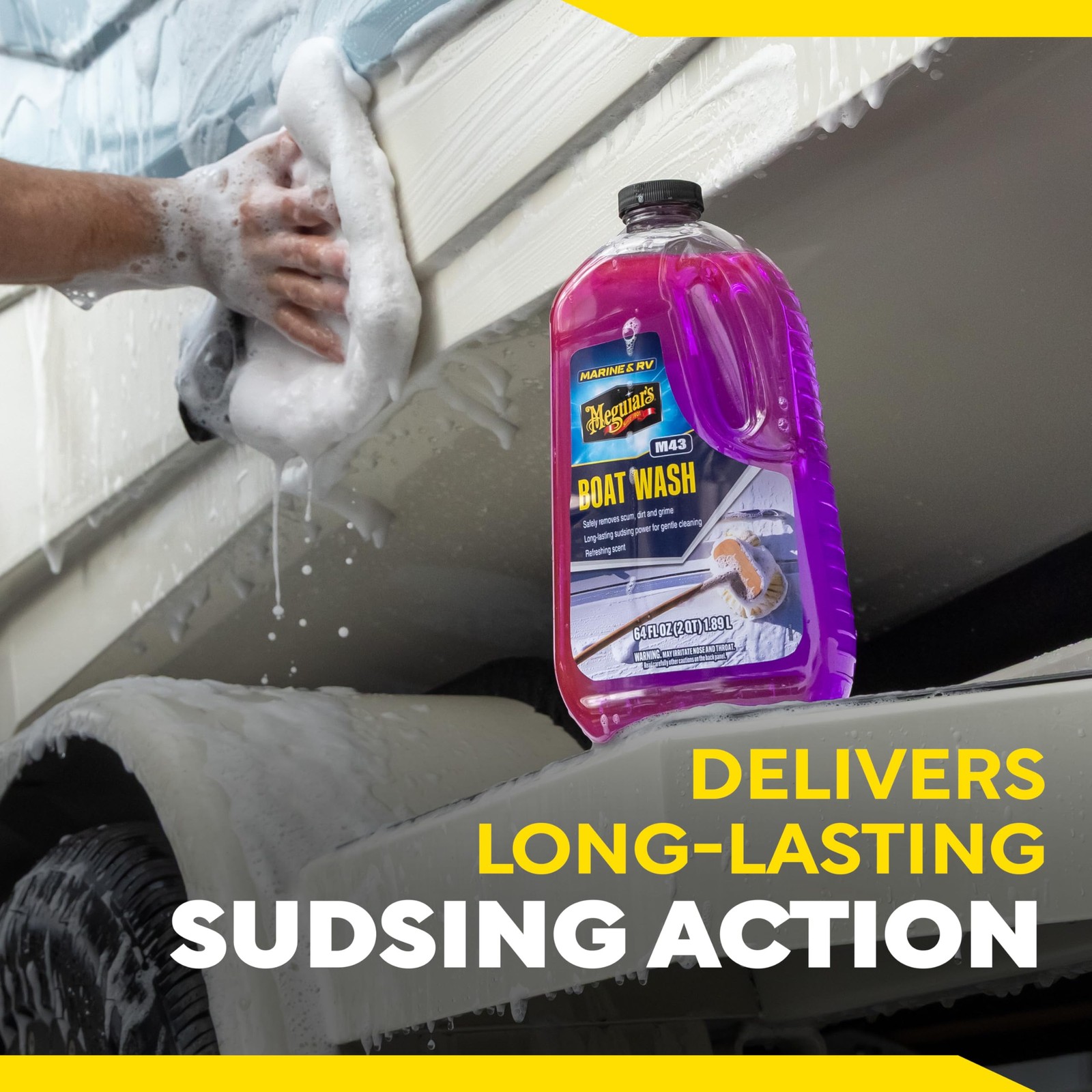 Meguiars Marine Rv Boat Wash 64 Oz Non Streaking Cleaner With Lasting Suds