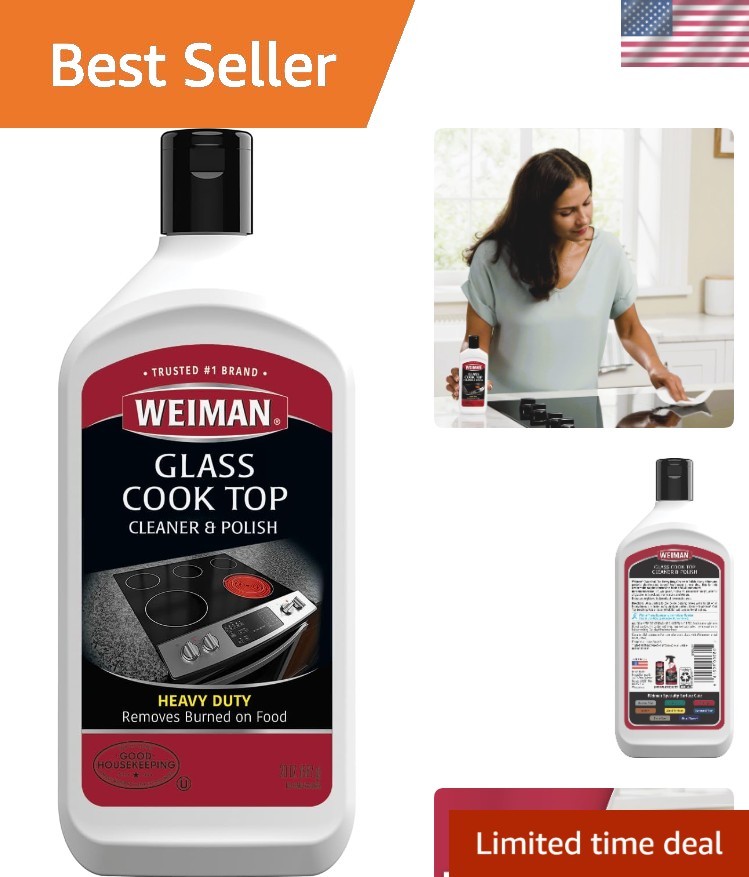 Weiman 20oz Smooth Top Ceramic & Glass Cooktop Cleaner – Shines & Protects