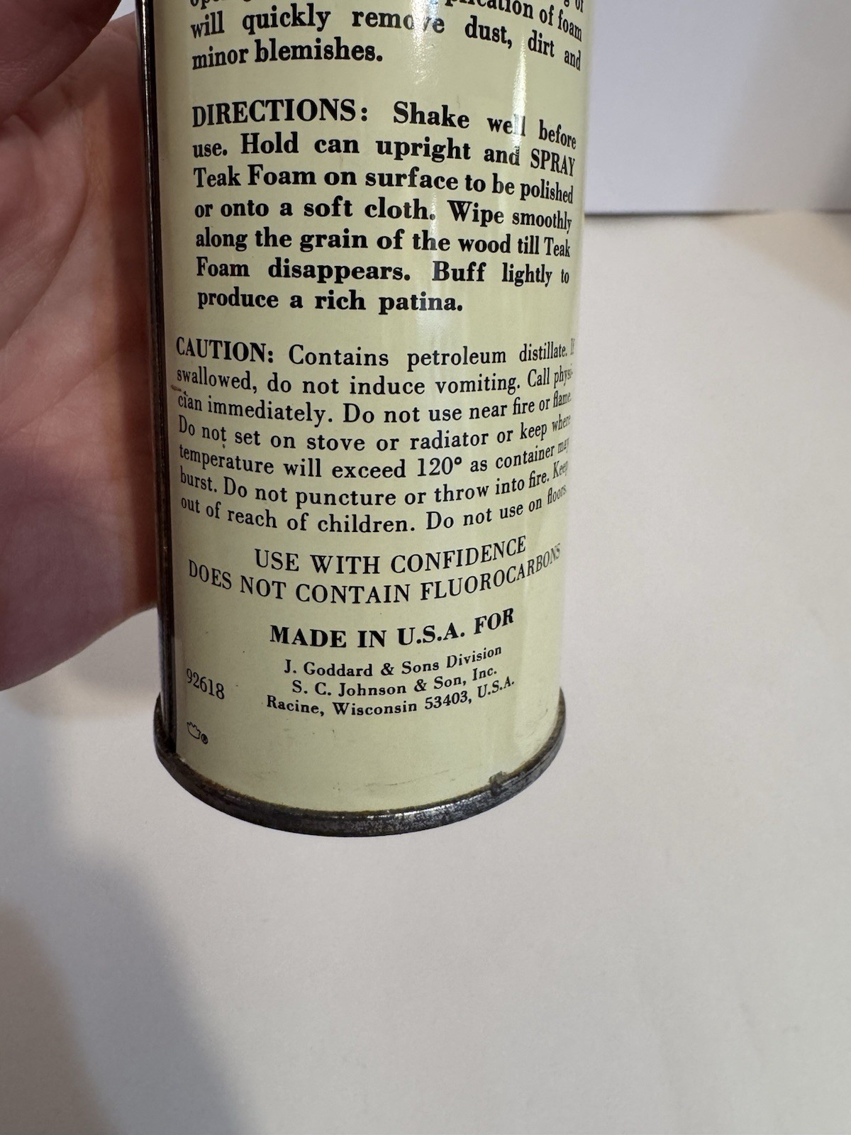 Goddards Teak Foam Cleaner Vintage Cabinet Makers 10 Oz
