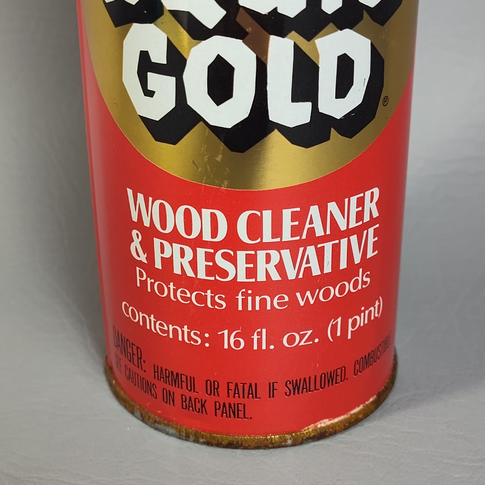 Vintage Scott’s Liquid Gold Wood Cleaner Pourable Top Non Aerosol About80% FULL
