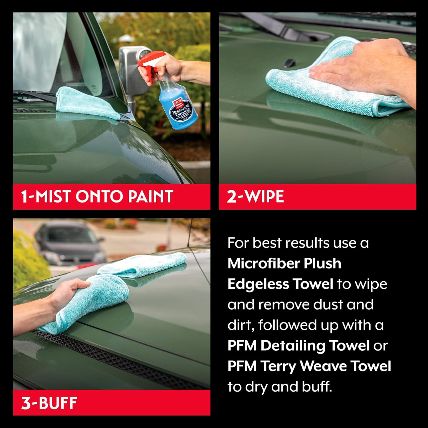 Best of Show Detailer for Car Detailing, Wipes Away Dust, Fingerprints, and Ligh