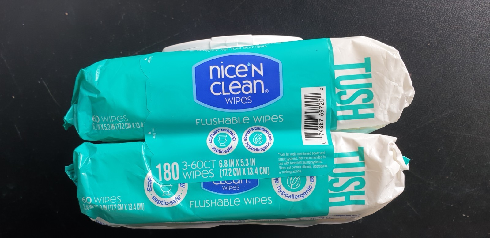 Nice ‘N Clean Adult Flushable Wipes Freshens Moisturizes 6.8 in x 5.3 in /2-Pack