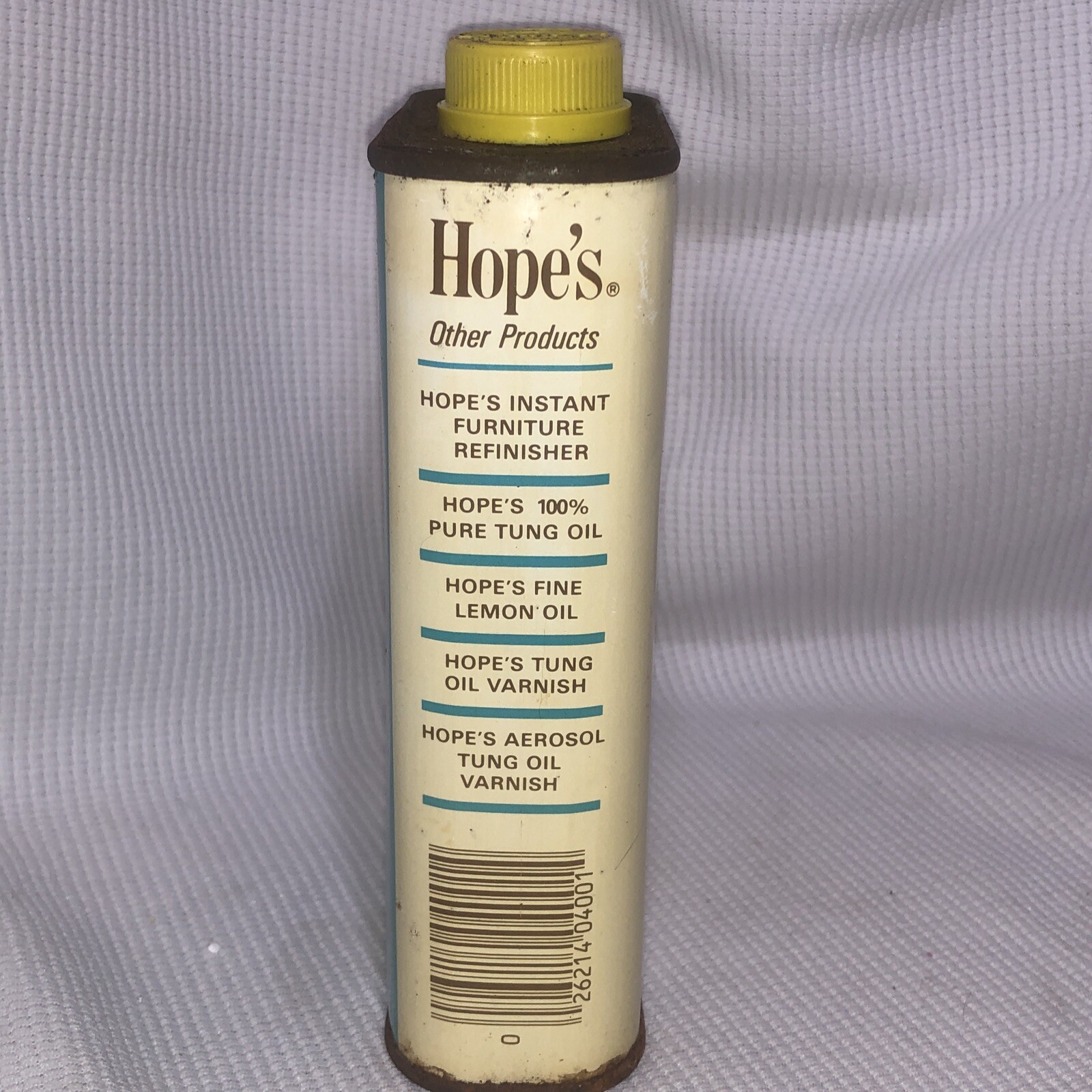 Vtg Hope’s Furniture Cleaner Aprox. 50% Full Collectible Tin 16 Oz St. Louis/35b