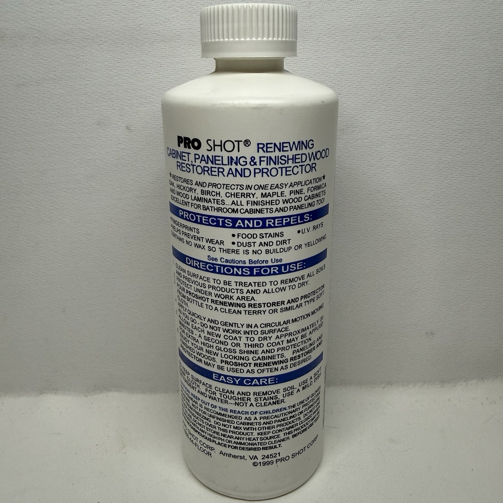 Pro Shot Re-Newing Cabinet Paneling Wood Restorer Protector 16 Oz Discontinued