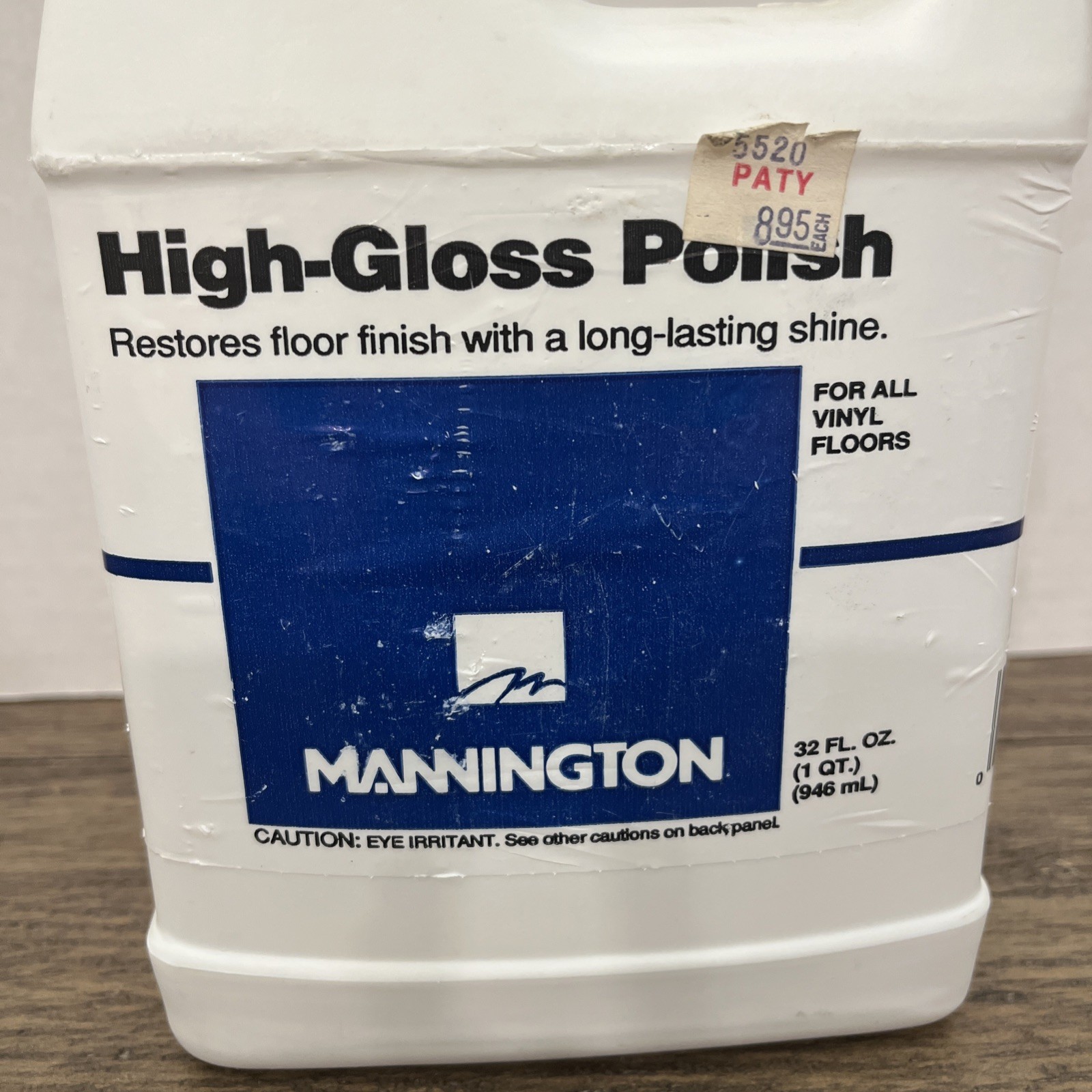NEW Mannington High Gloss Polish Floor Care Vinyl Floors 32oz 1 Qt Discontinued