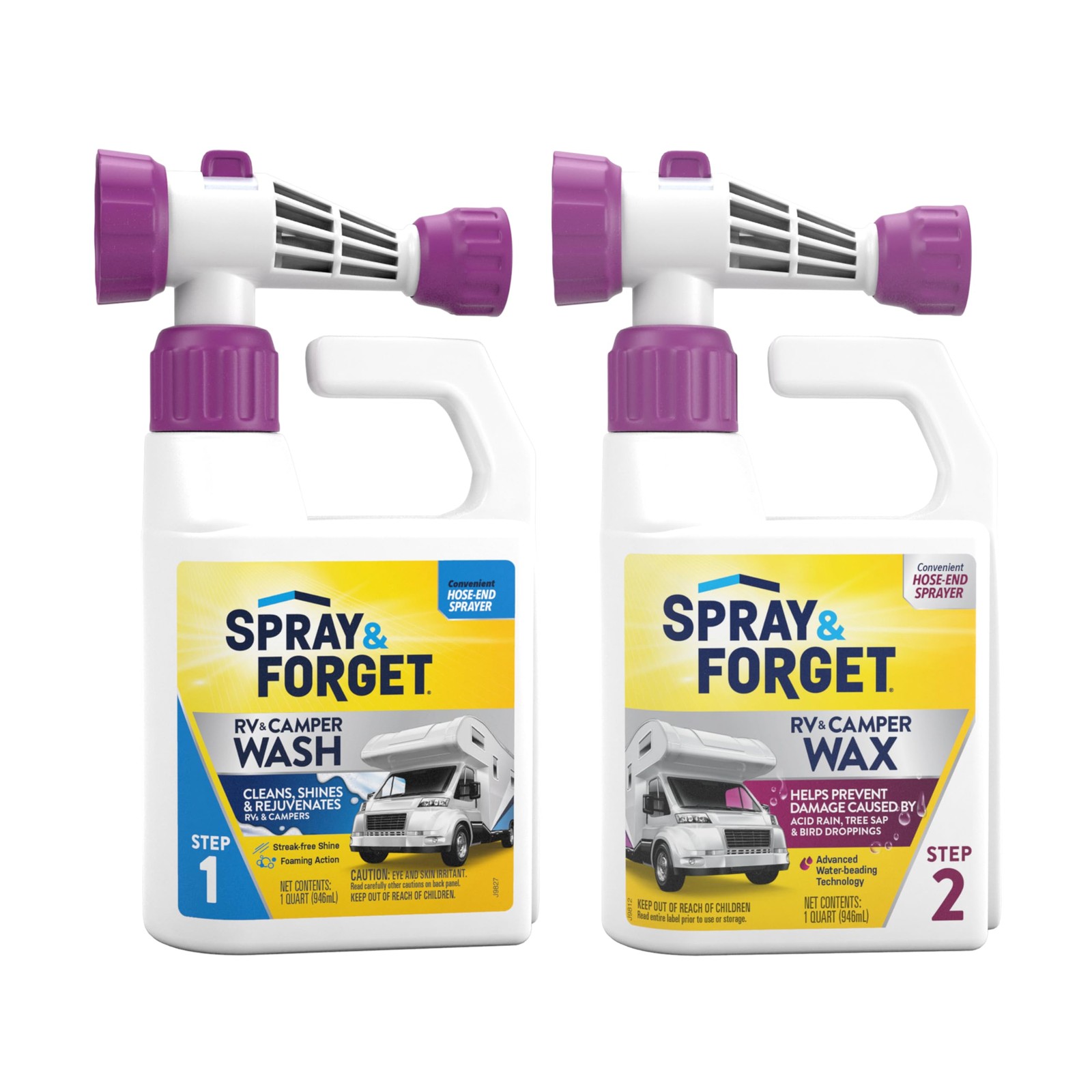 RV & Camper Wash and Wax Combo, Includes RV & Camper Wash (1 Quart) and RV & …