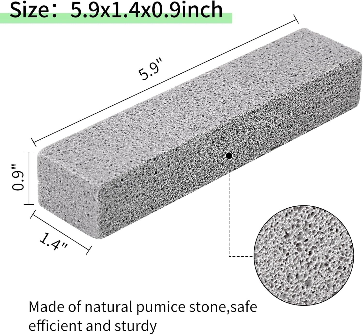 25 Pcs Piedra Pomez Para limpieza Limpiar Piedra Pomez Gris Almohadilla Paran