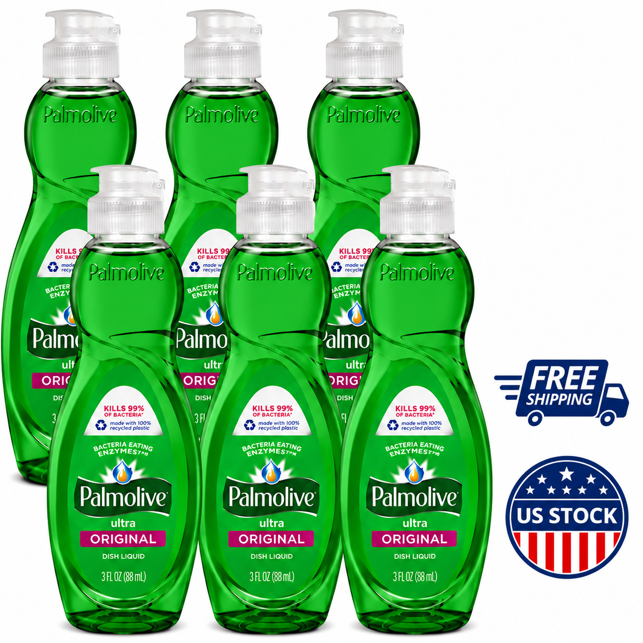 Palmolive Original Dish Liquid 3 fl oz Grease Cutting Dish Soap Travel Size