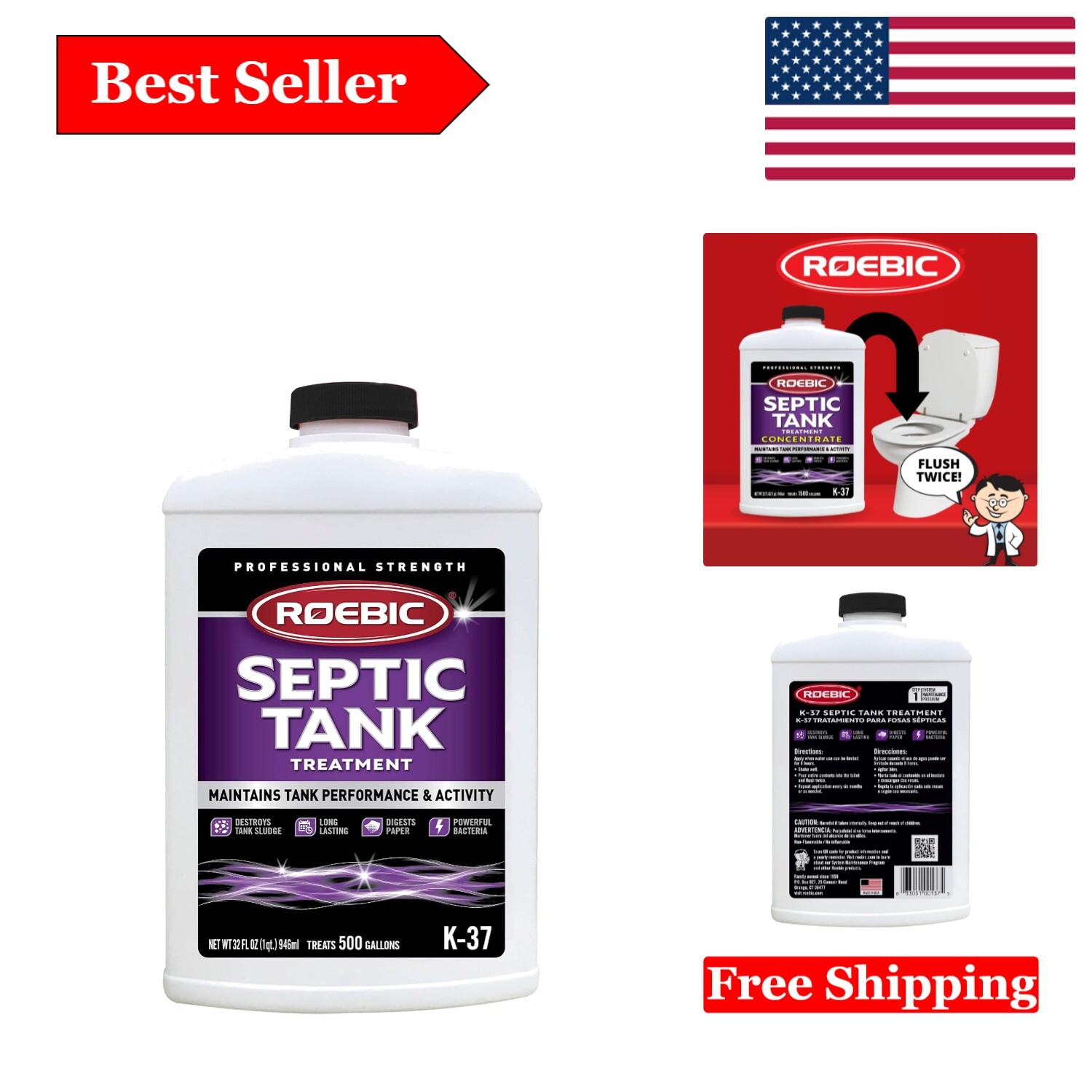 Efficient Septic Maintenance with Unscented Treatment – 32 Oz, Safe for Toilets