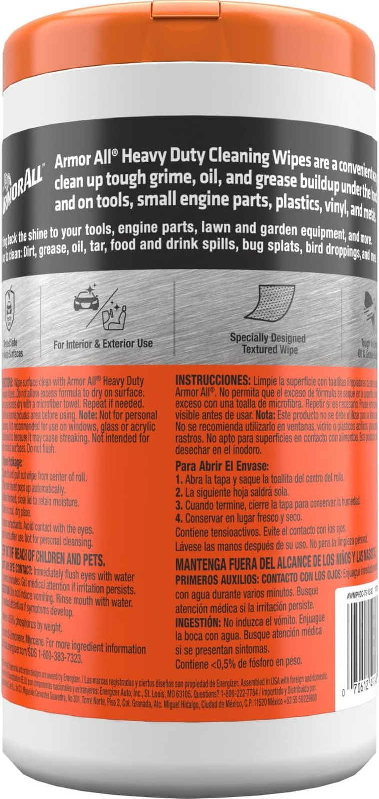 Heavy Duty Cleaning Wipes, Disposable Car Wipes (75 Count)