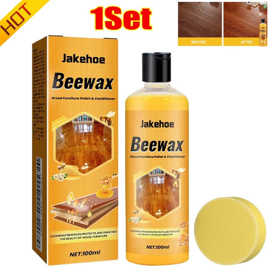 3x Beeswax Wood Furniture Polish Conditioner All-in-One Cleaner Restorer100ml US