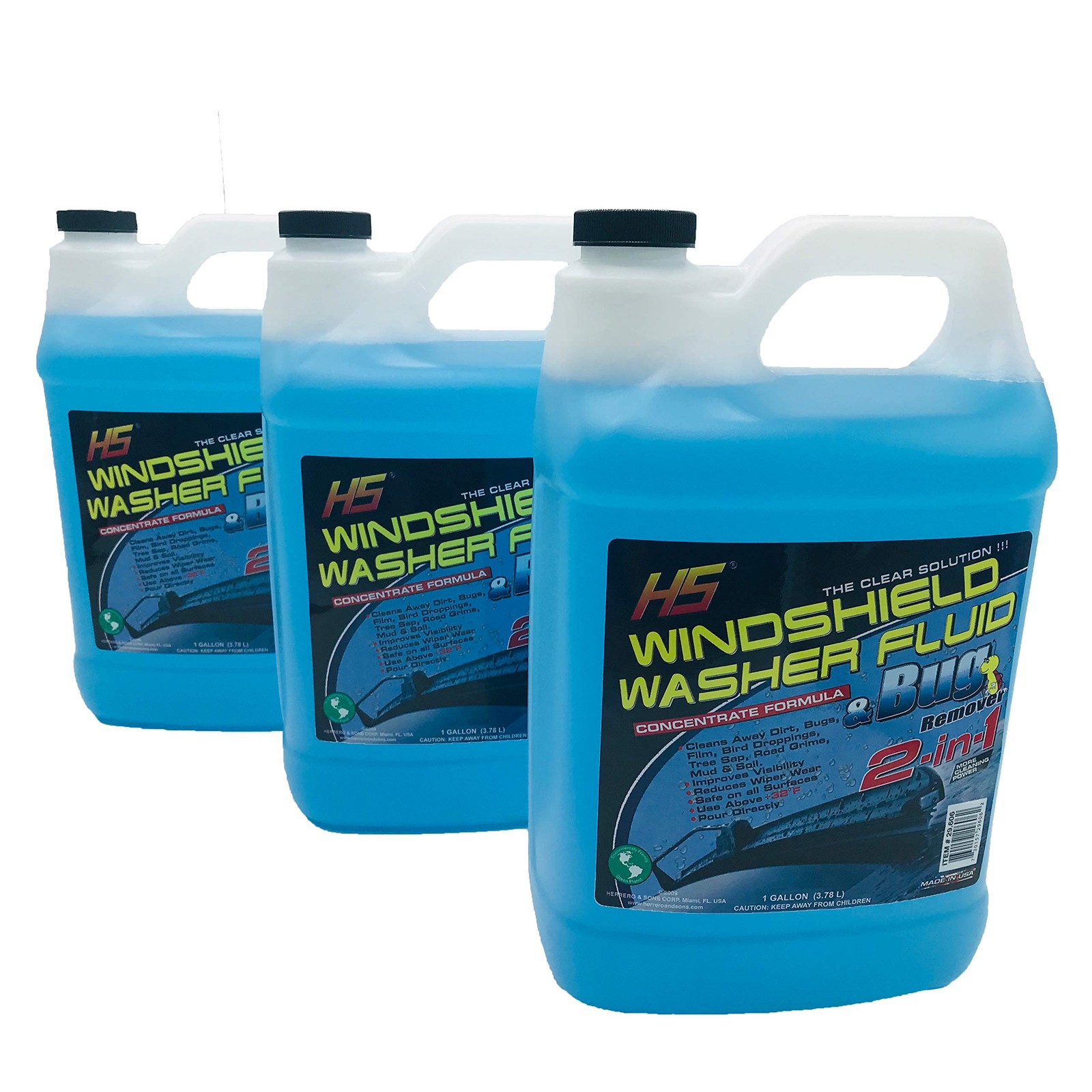 1 Gallon Blue Blue Windshield Washer Fluid Bug Wash 3.78 Liters
