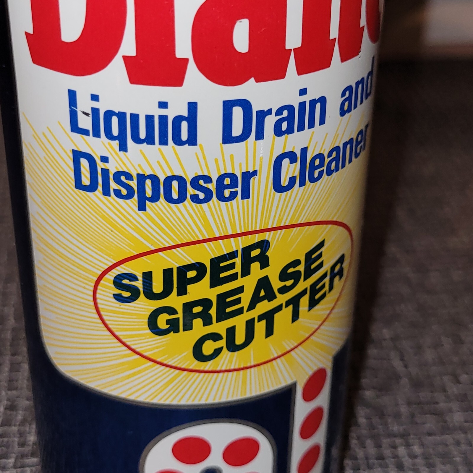 NOS VTG KITCHEN Drano Liquid Drain & Disposer Cleaner Metal Cone Top Can 1971