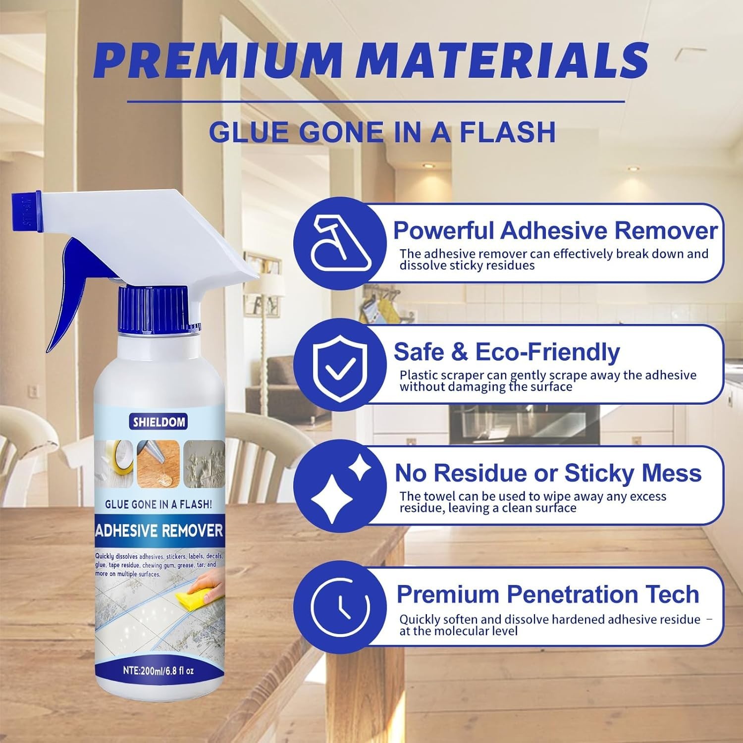 Adhesive Remover, Dissolve & Soften Adhesives on Car Glass & Paint, Easily Remov
