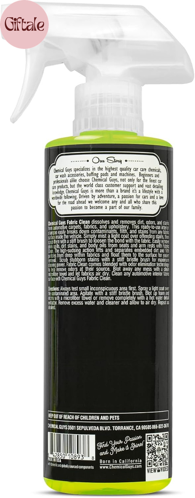 Foaming Citrus Fabric Clean Carpet & Upholstery Cleaner – Car Carpet Cleaner Spr
