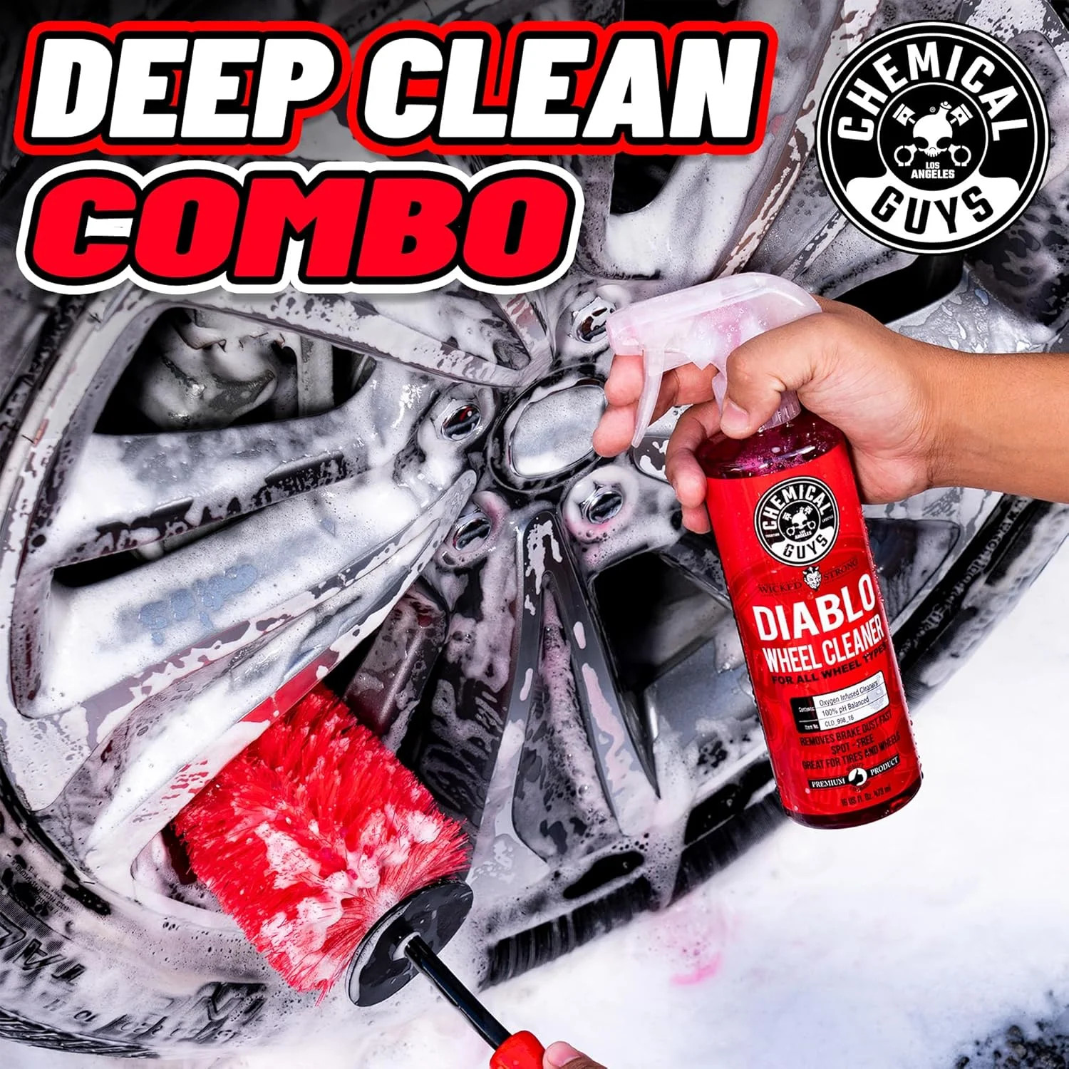Chemical Guys Diablo Wheel Cleaner Spray – 2 Pack 16 oz Bottles, Safe on All Whe