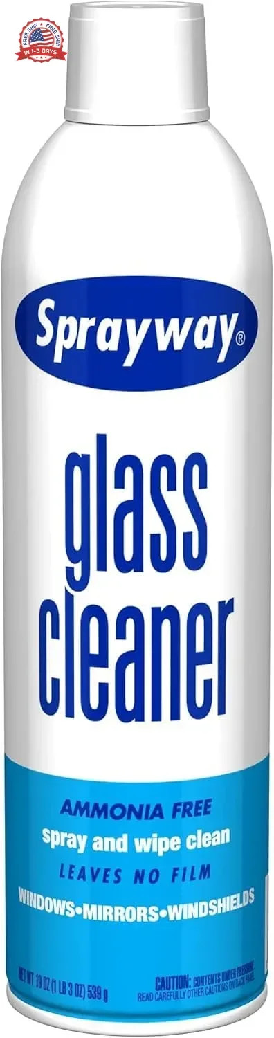 Sprayway Glass Cleaner with Foaming Spray for a Streak-Free Shine for Home and A