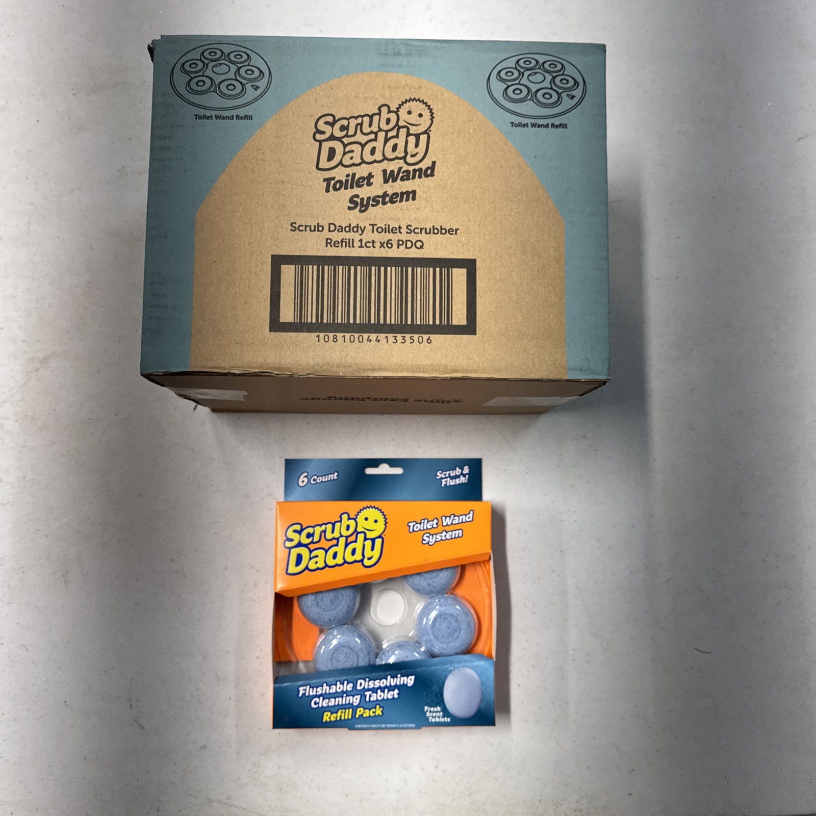 Scrub Daddy Toilet Wand System Refills Case Cleaning Tablets 6 Packs of 6 PCs