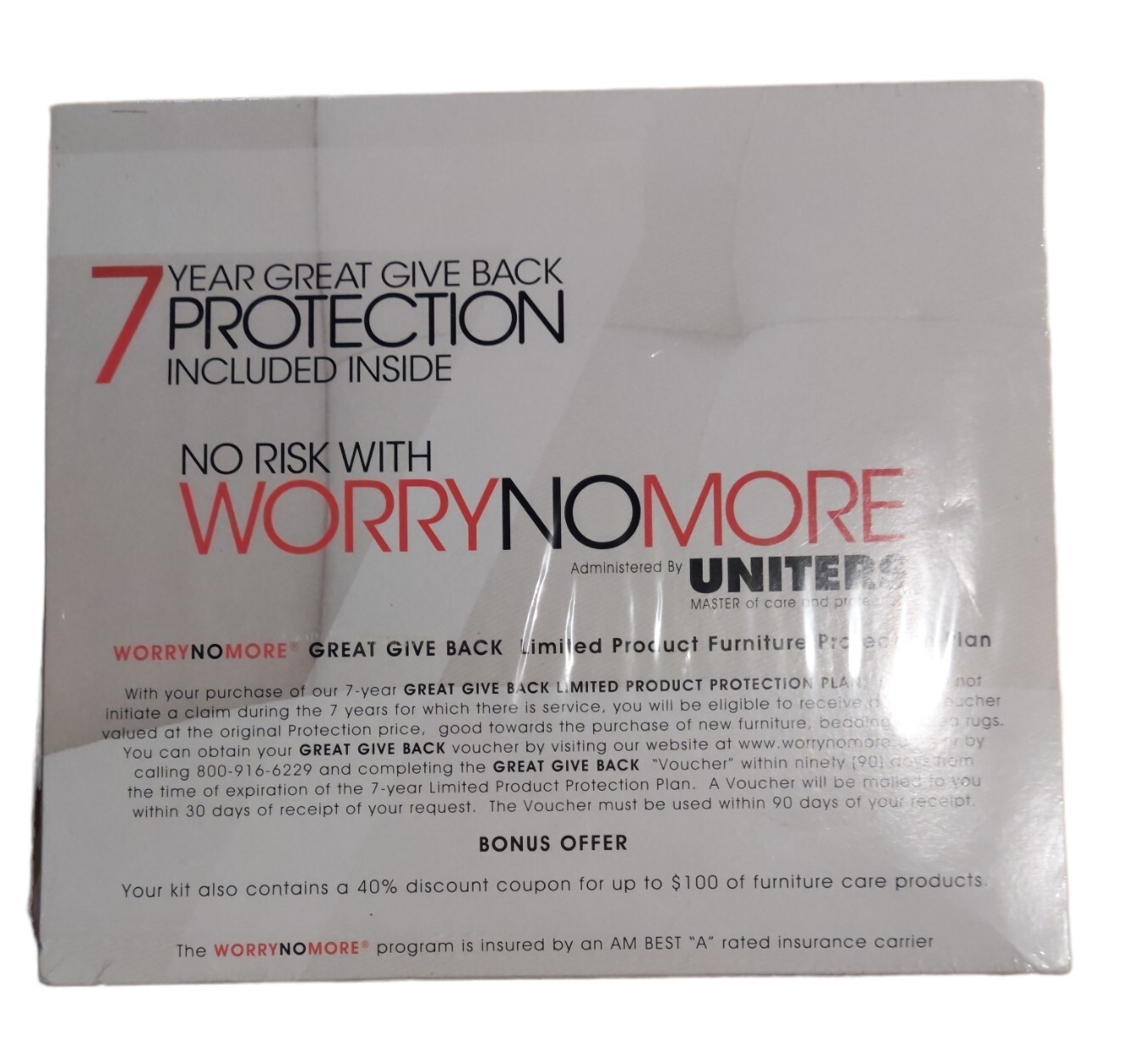 Worry No More NEW Care & Protection Kit Leather Furniture Wood Fabric by Uniters