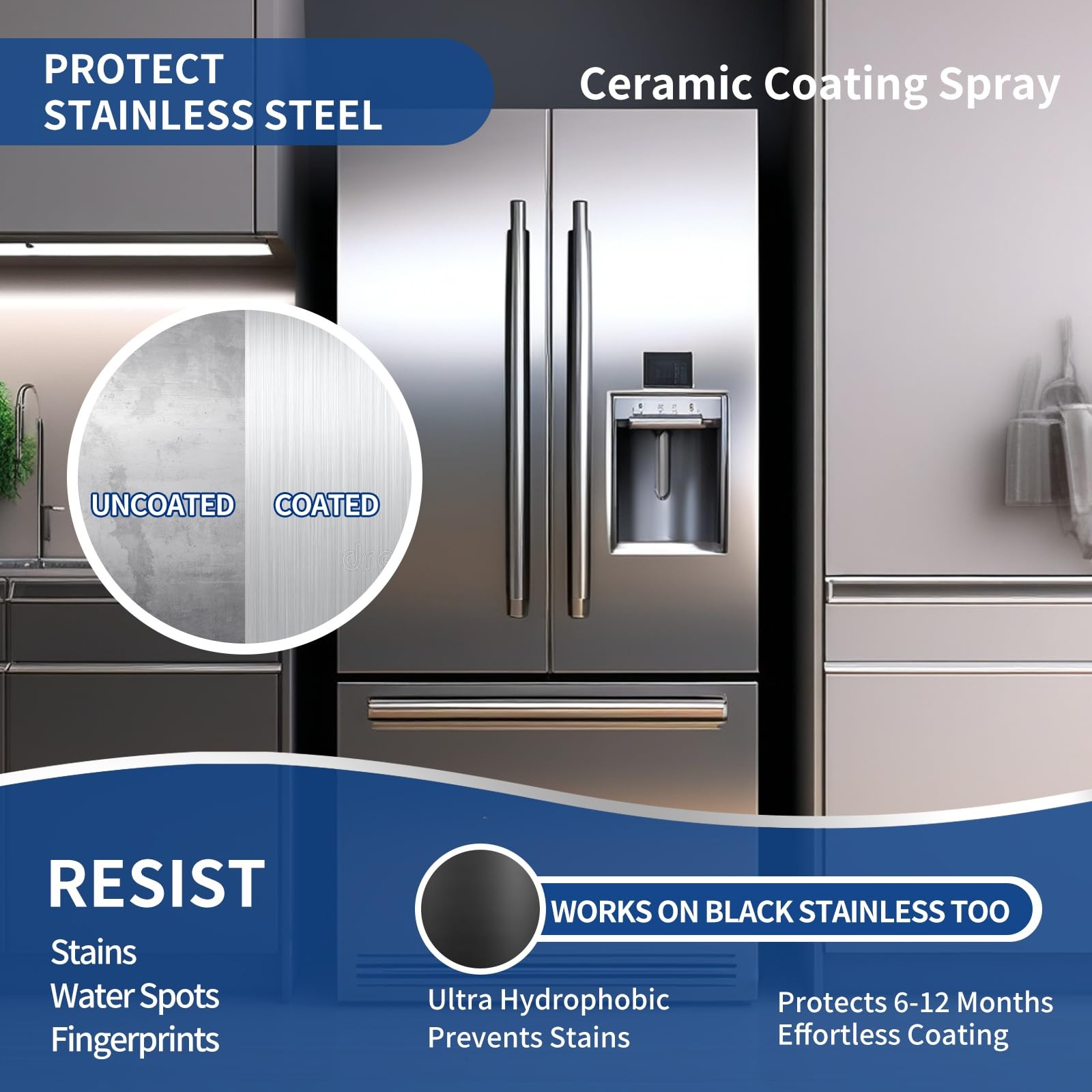 Home Ceramic Coating Spray Kit – Shine, Seal & Protect Kitchen & Bath Surface…
