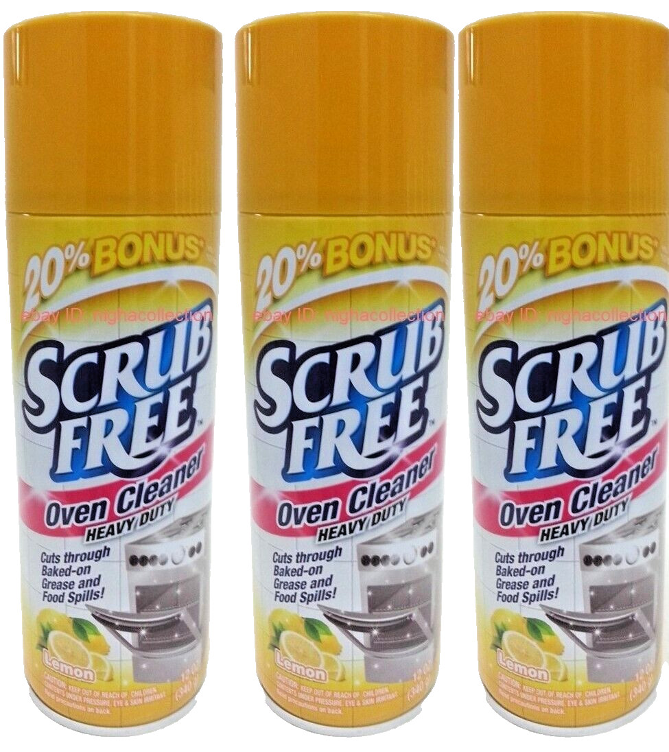 4 X Scrub Free Oven Cleaner Heavy Duty & Fume Free Cuts Through Baked On 12 ozEa