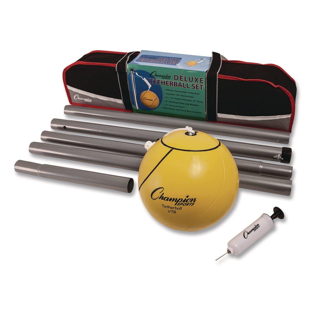 Champion Sports DTBSET Deluxe Tether Ball Set (8/Set) New