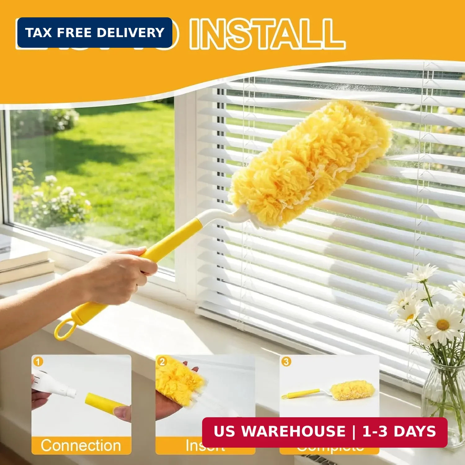 60 Count Heavy Duty Duster Refills for Swiffer, Multi Surface 360° Feather Duste
