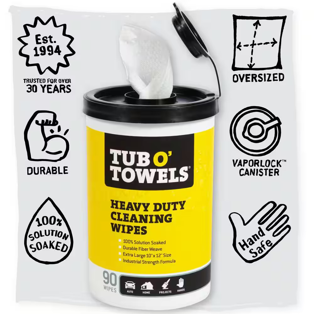 Citrus Scent Heavy-Duty Cleaning Wipes (90-Count)