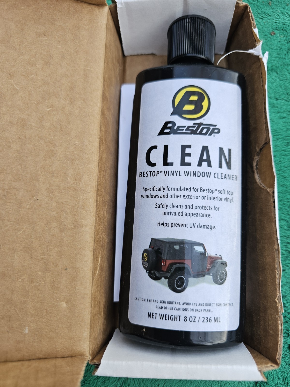 Bestop Vinyl Window Cleaner and Protectant Jeep Soft Tops 8oz Interior Ext Best
