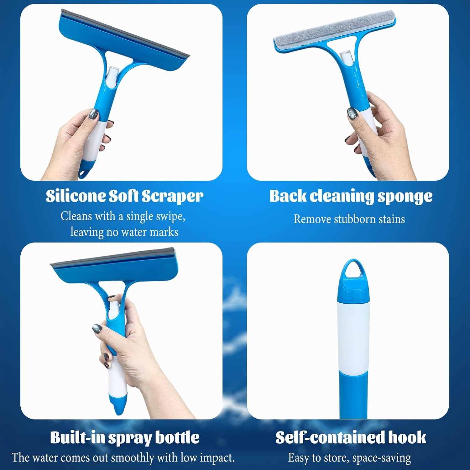 Squeegee for Glass Doors,Household Window Mirror Squeegee for Bathroom Glass