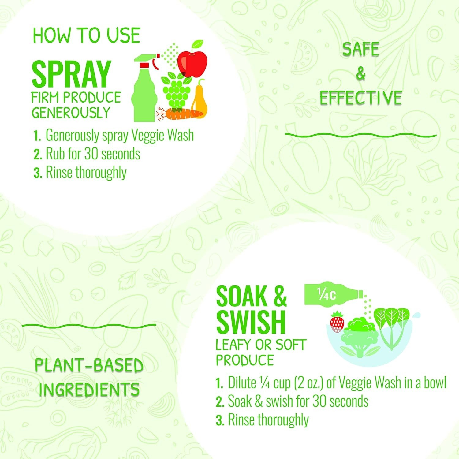 Fruit & Vegetable Wash, Produce Wash and Cleaner, 16-Fluid Ounce, Pack of 2, …