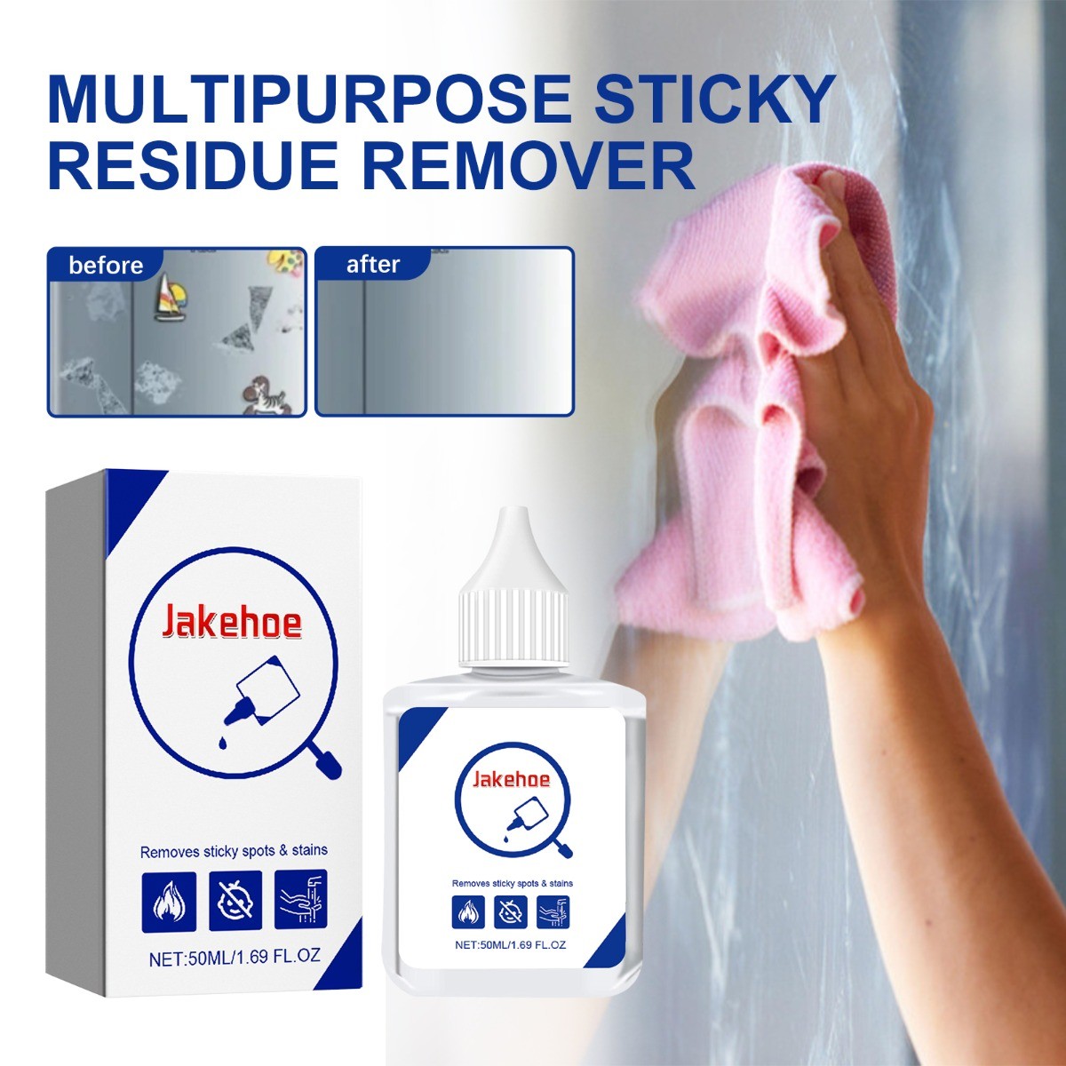 Multi-Purpose Adhesive Remover for Cars, Doors, Windows – No Residue Cleaner