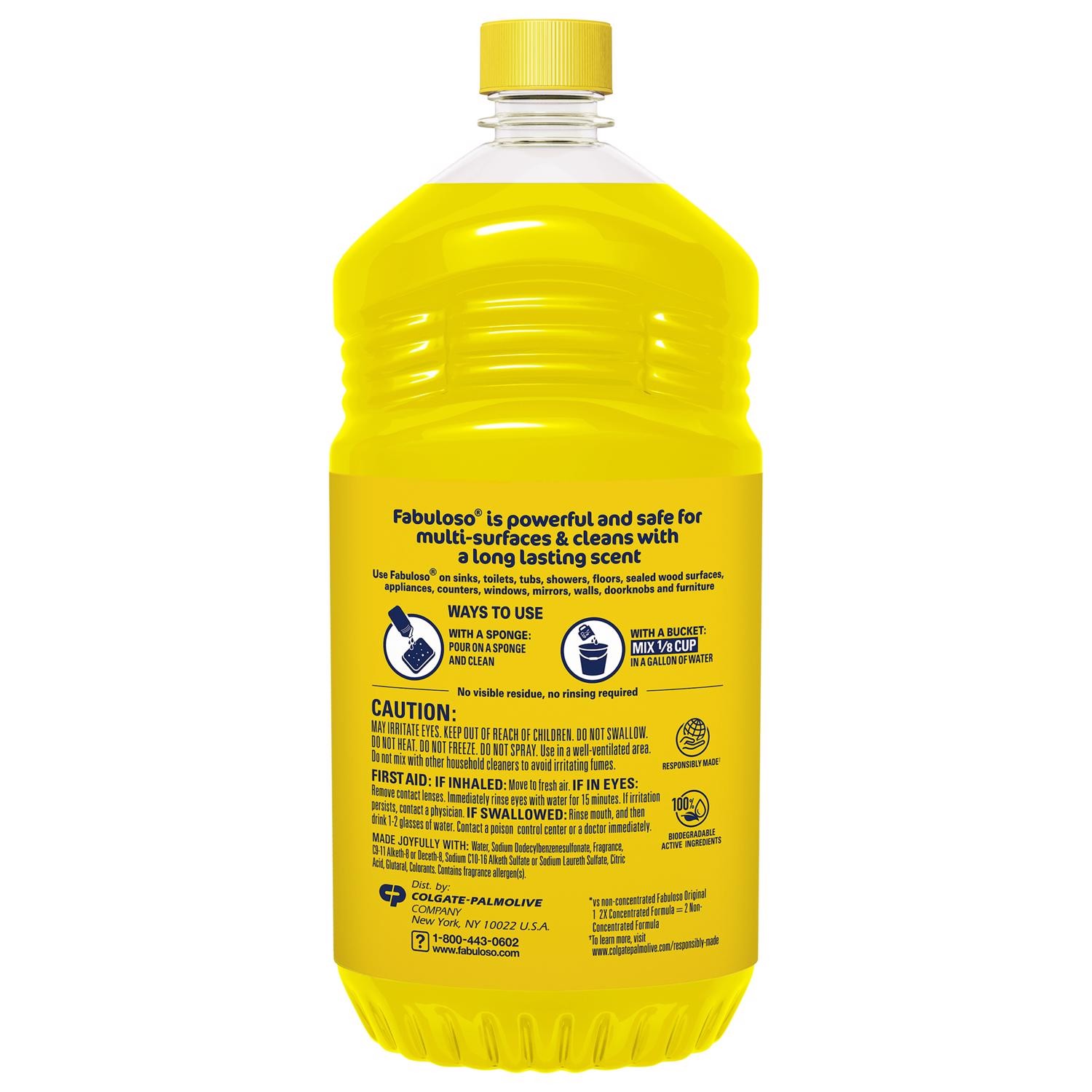 Fabuloso MX06157A Lemon Scent All Purpose Cleaner Liquid 56 oz. (Pack of 6)