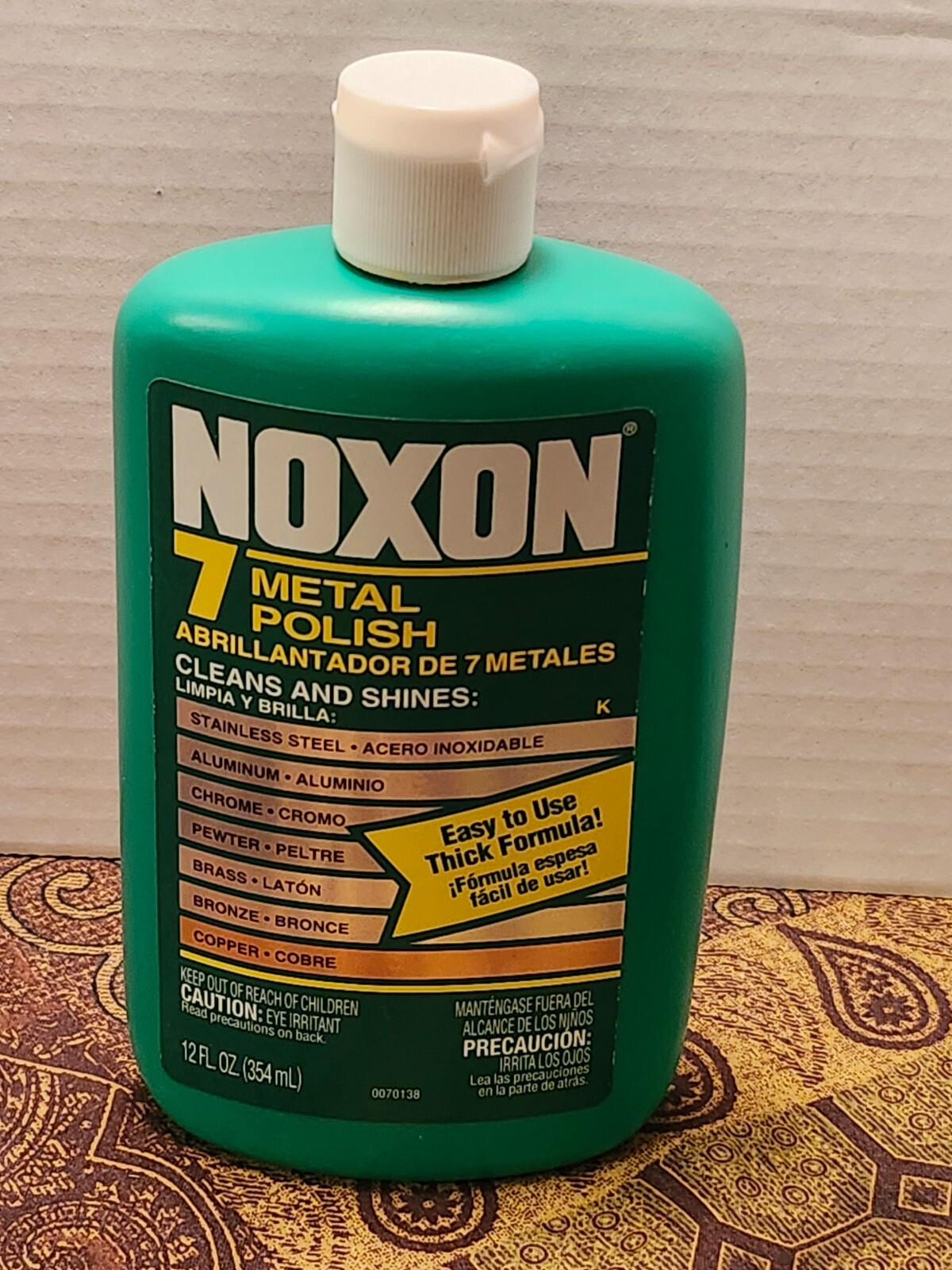  NOXON Multi-Purpose Metal Polish Liquid, Only One 12 Oz Bottle New Old Stock