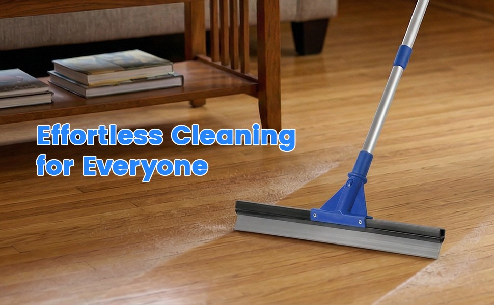 Floor Squeegee for Concrete Floor, 17.5″ Heavy Duty Squeegee Broom for Floor,