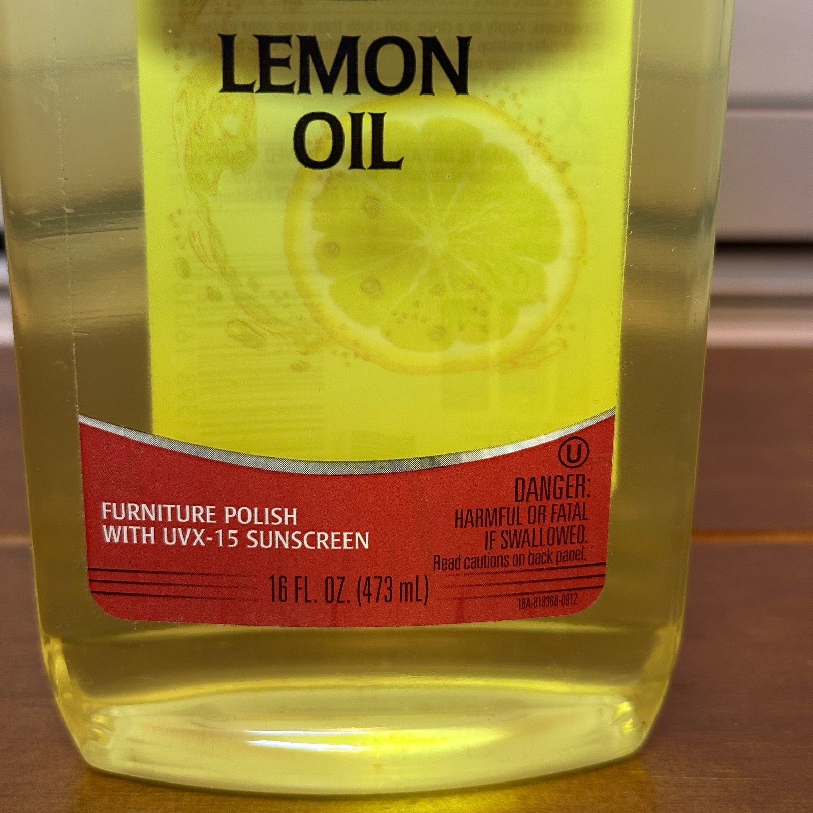 New Weiman Lemon Oil Wood Furniture Polish with UVX-15 Sunscreen, 16 Fl. Oz.
