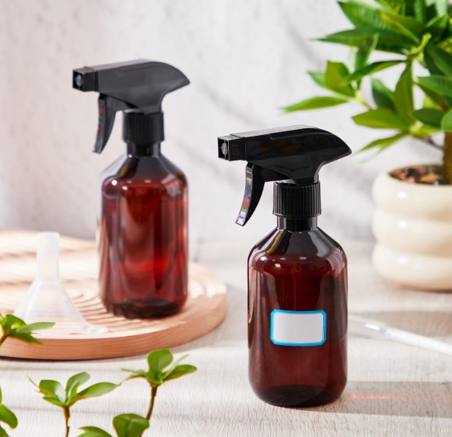 9 botellas pulverizadoras 300 ml, niebla fina, boquilla ajustable, multiuso, ámb