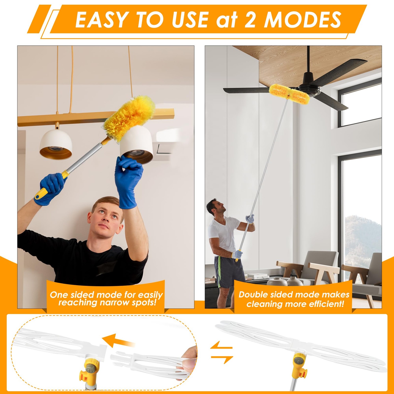 Dusters for Cleaning with 20 Refills for Flash Extendable Handle Heavy Duty