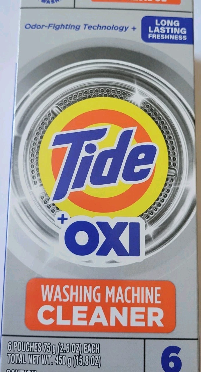 Tide OXI WASHING MACHINE CLEANER 6 Pouches 2.6 oz Each Total 15.8oz * BRANDNEW *