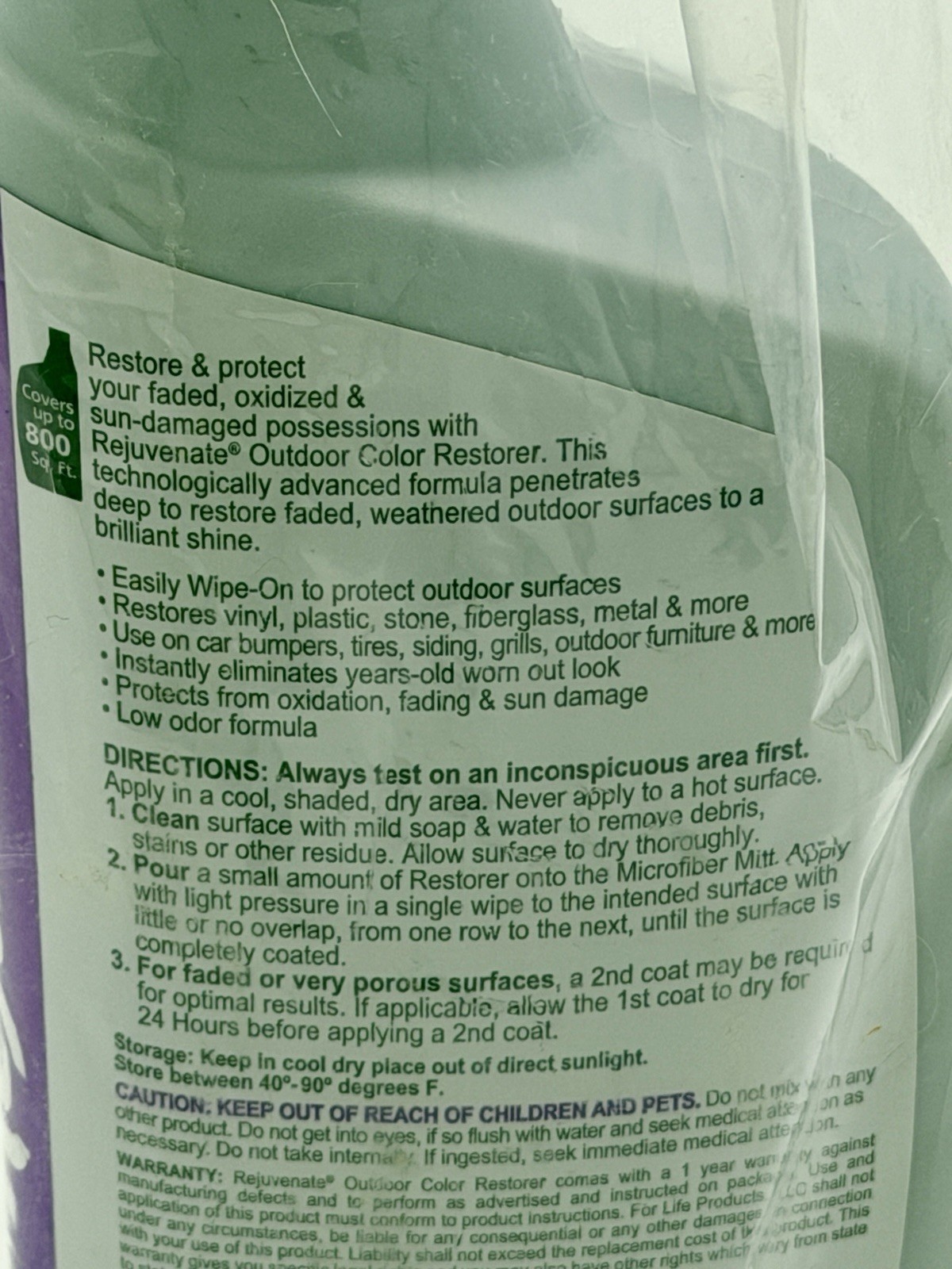 NEW Rejuvenate 16 oz. Outdoor Color Restorer
