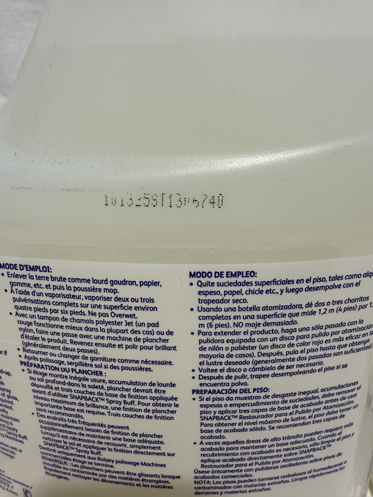 Lot Of 2 Diversey Snapback Concentrated Spray Buff Floor Finish 1 Gallon Each