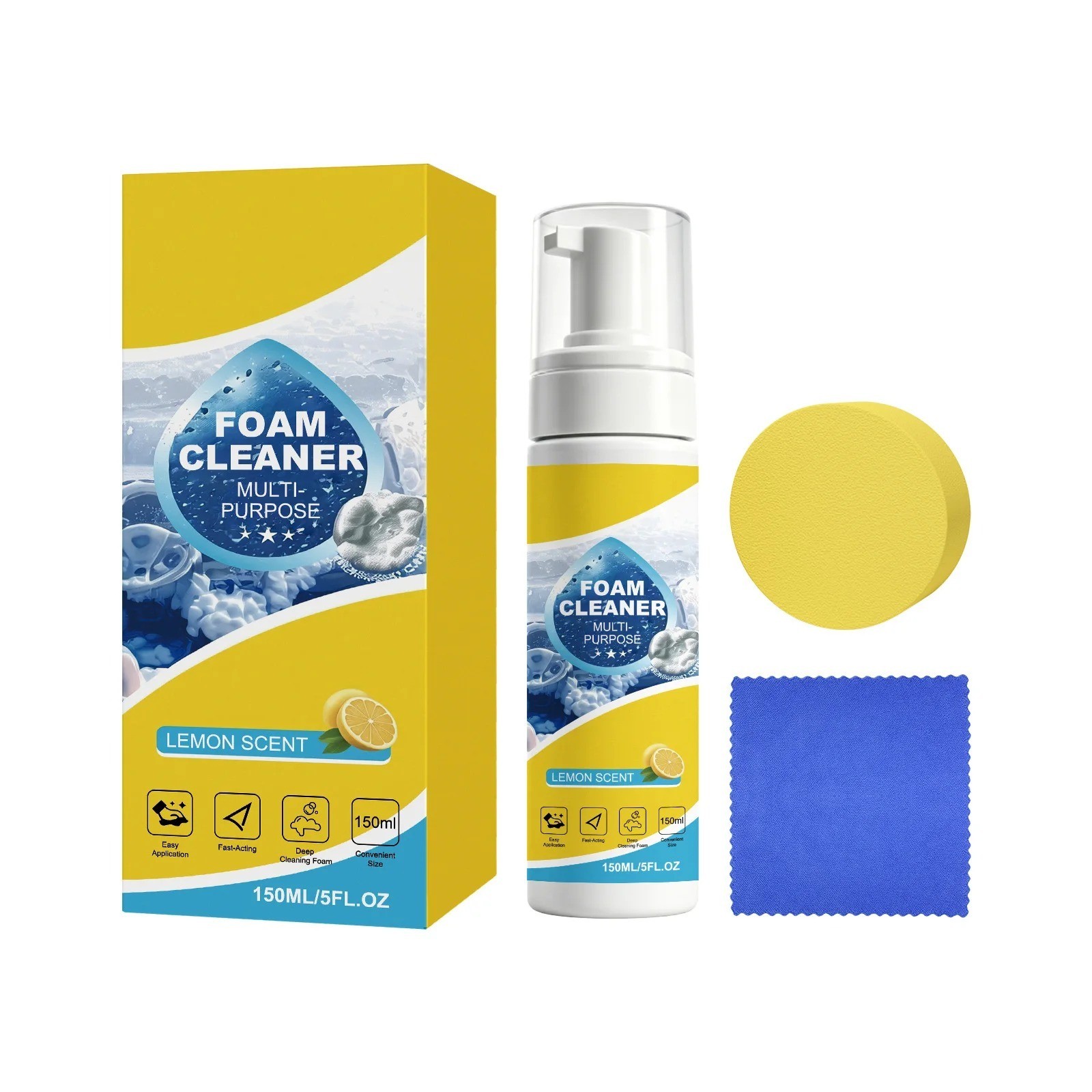 4-in-1 Multi-Enzyme Foam Cleaner, Deep Cleaning Spray for Car Kitchen Bathroom