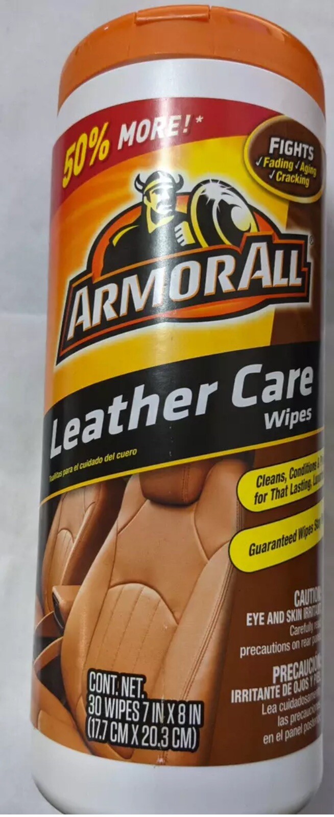 Armor All 30CT Leather Care Wipes for Lasting Luxurious Look 30 Wipes NEW