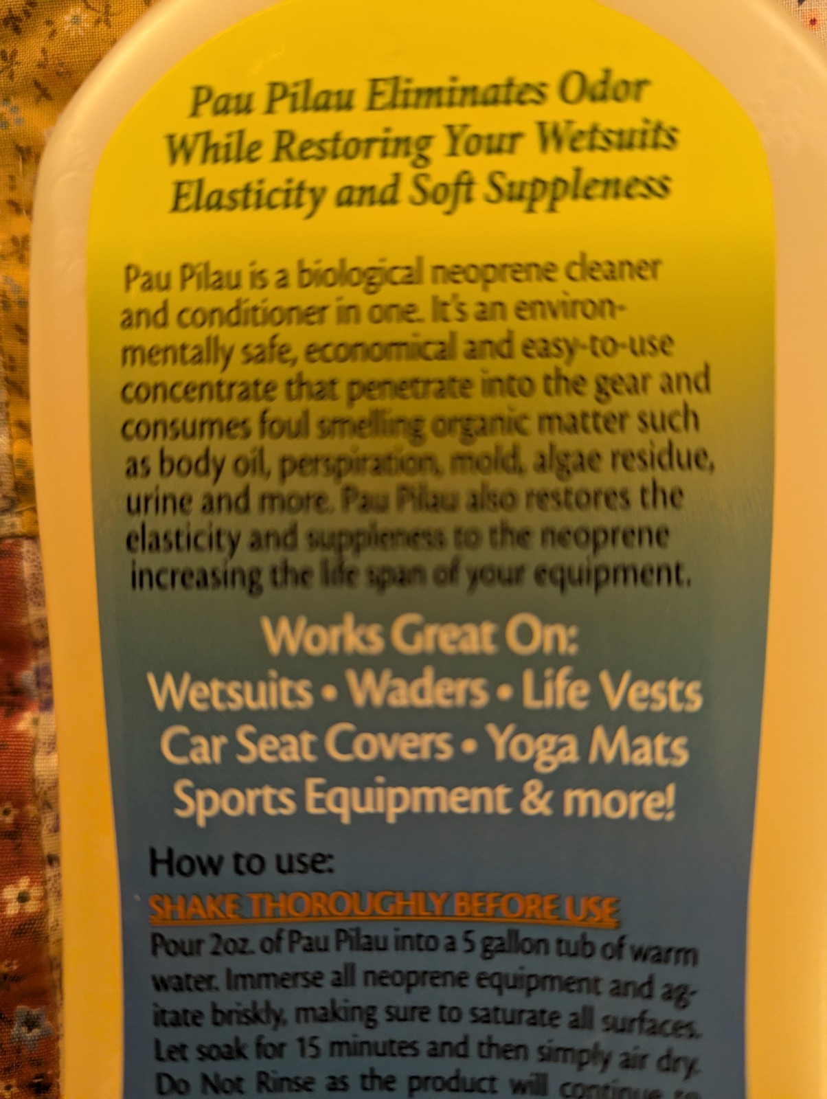 Pau Pilau Biological Wetsuit Cleaner & Conditioner 16oz NEW Eco-Friendly Surf