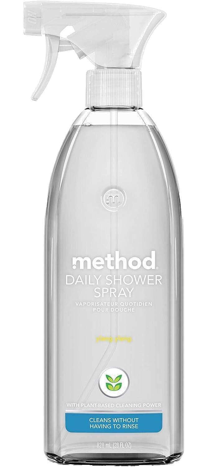 Method Daily Shower Spray Cleaner No Rinse Plant Based Ylang Ylang 28 fl oz 1 Pk