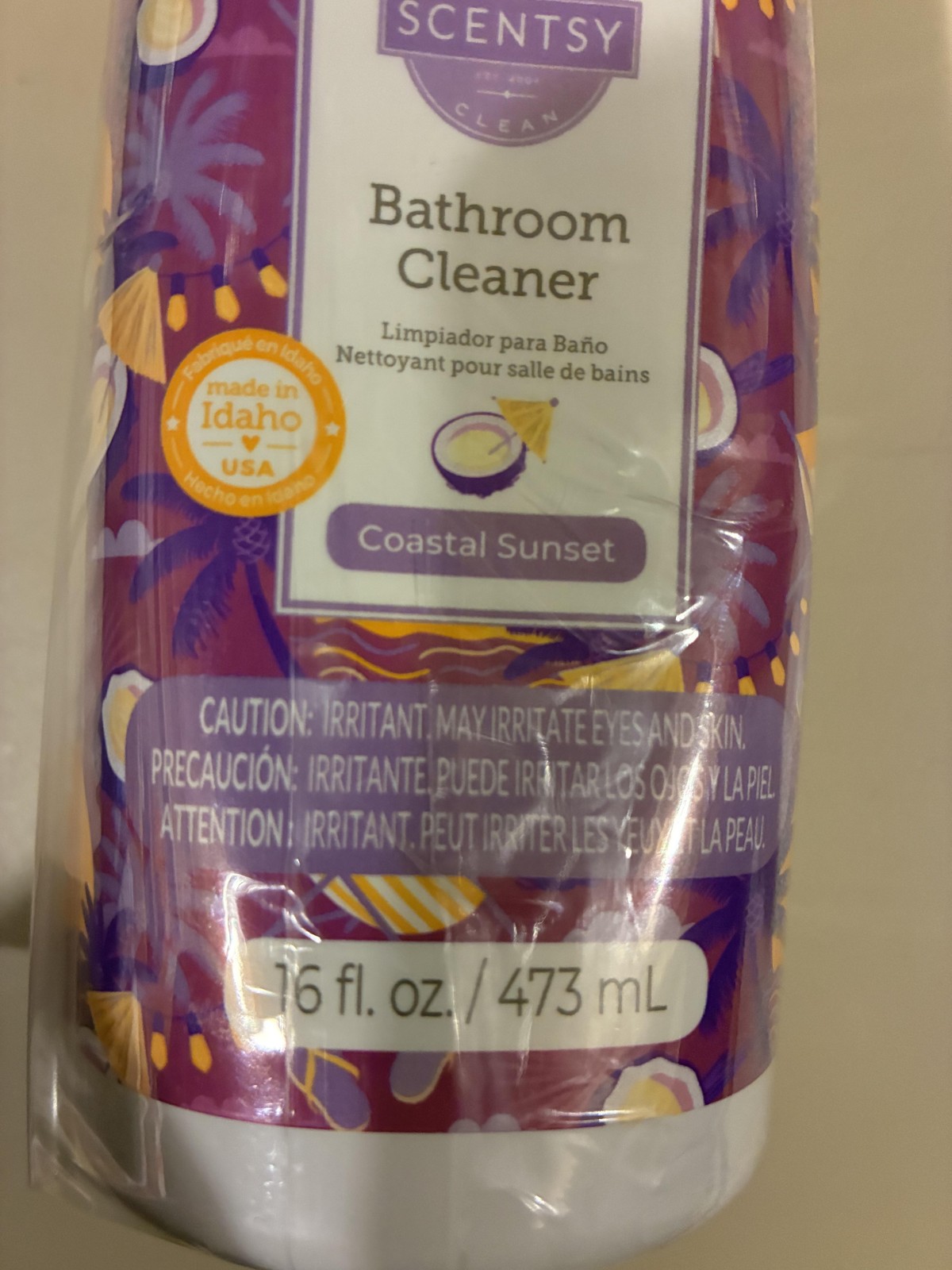 Scentsy Clean Bathroom Cleaner Spray Coastal Sunset Scent 16 Fl Oz 2pk USA New