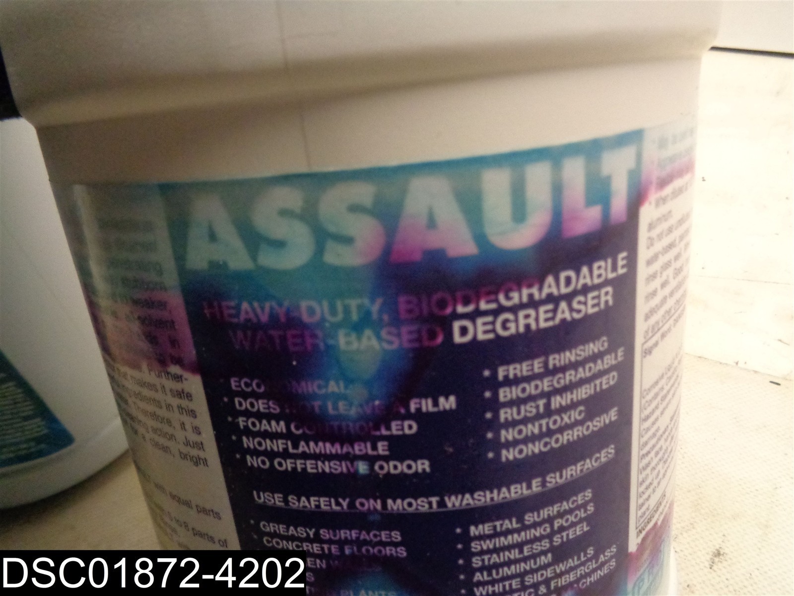 QTY=2Gal (2 X 1Gal) Assault Heavy Duty Biodegradable Water Based Degreaser