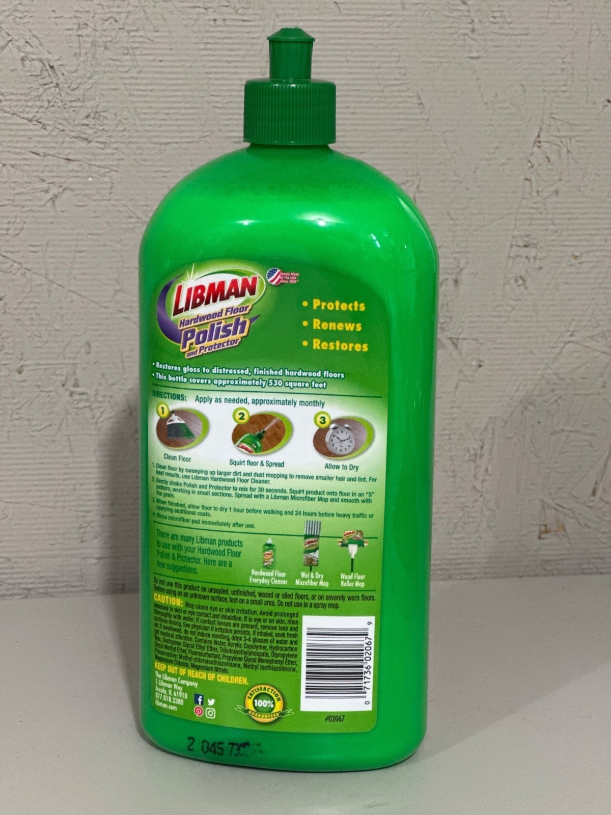 2067 Libman Hardwood Floor Polish & Protector 32 Fl Oz – Renews & Restores